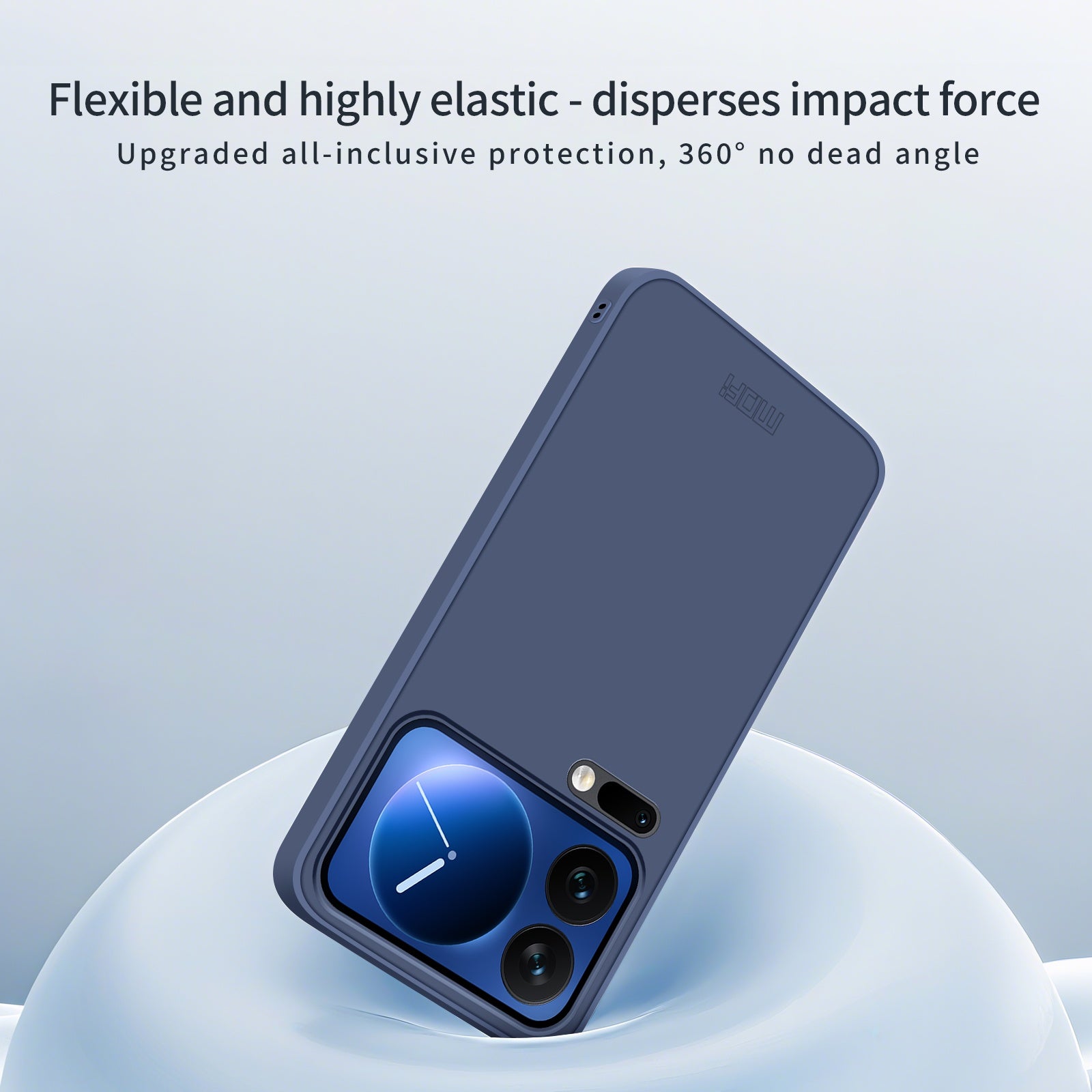 For Xiaomi 17 Pro Max Case MOFI Skin Touch Soft TPU Protective Phone Cover - Grayish Blue