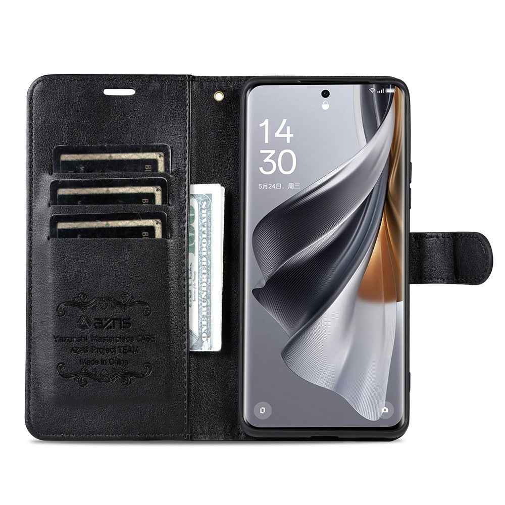 AZNS For Xiaomi 17 Ultra 5G Case Anti-Scratch PU Leather Stand Wallet Phone Cover - Black