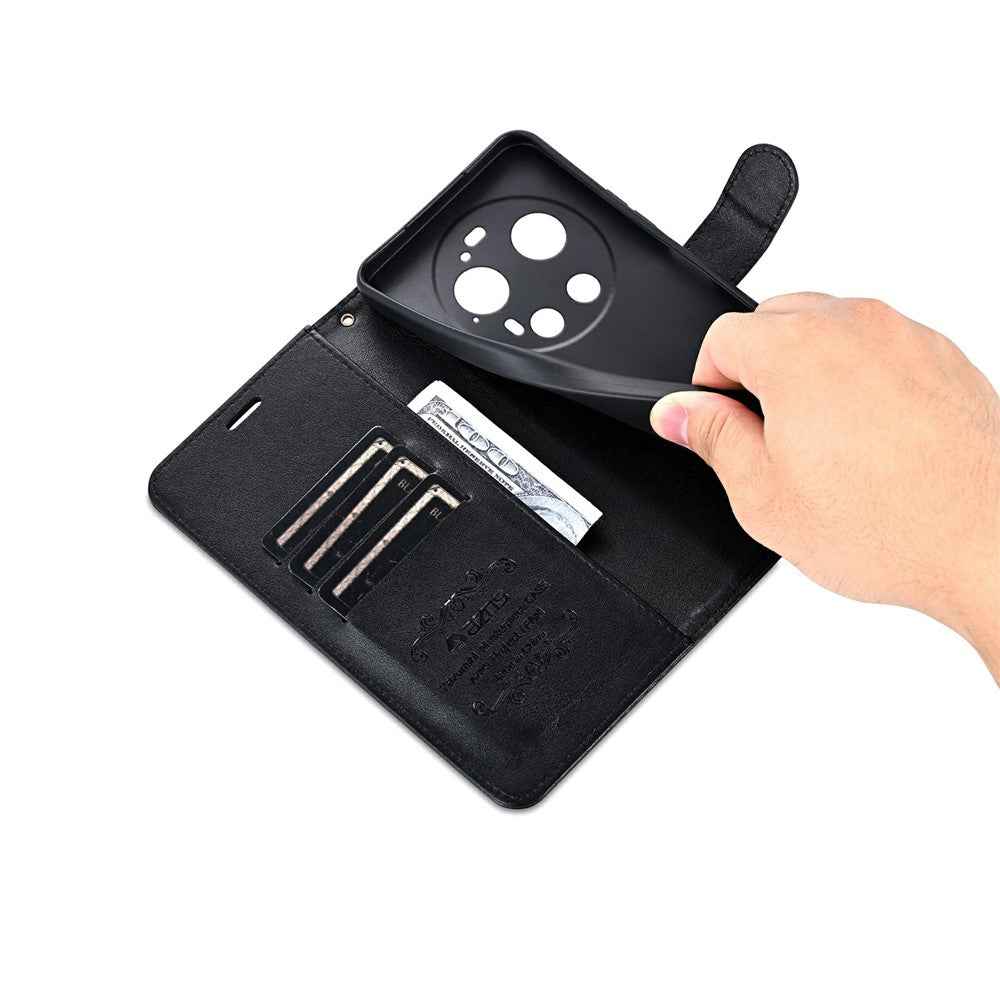 AZNS For Xiaomi 17 Ultra 5G Case Anti-Scratch PU Leather Stand Wallet Phone Cover - Black