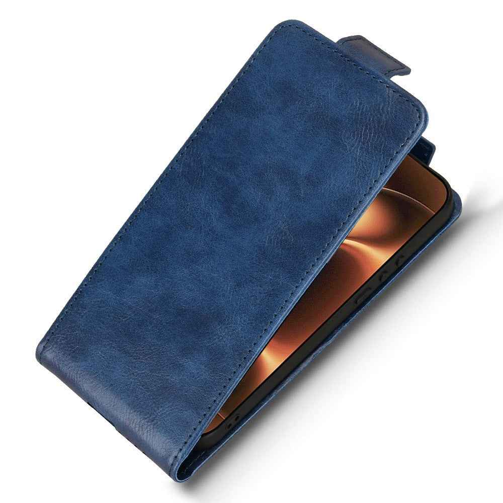 For Xiaomi 17 Ultra 5G Stand Case Magnetic Clasp Vertical Flip Leather Phone Cover with Card Holder - Dark Blue