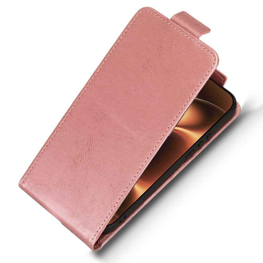 For Xiaomi 17 Ultra 5G Stand Case Magnetic Clasp Vertical Flip Leather Phone Cover with Card Holder - Rose Gold