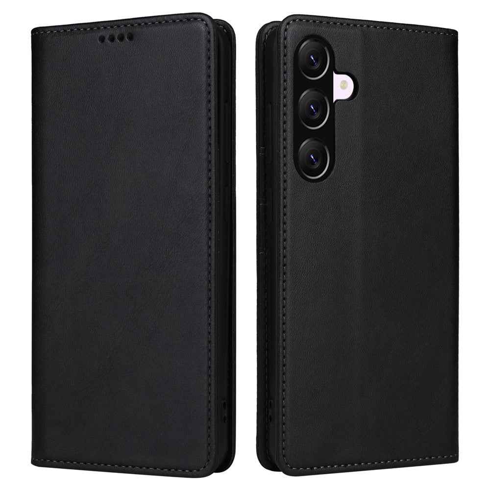 For Samsung Galaxy A57 5G Case RFID Blocking PU Leather Phone Wallet Cover - Black