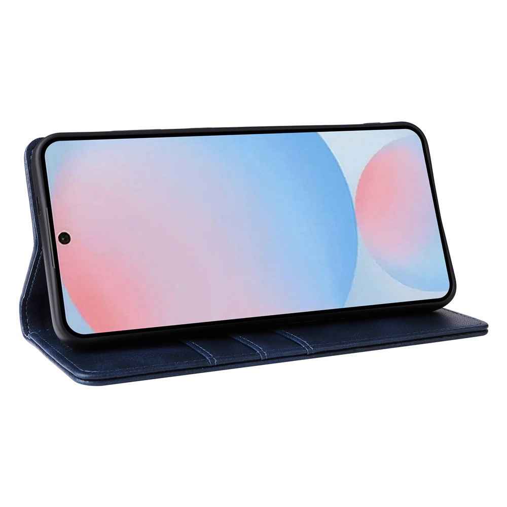 For Samsung Galaxy A57 5G Case RFID Blocking PU Leather Phone Wallet Cover - Black
