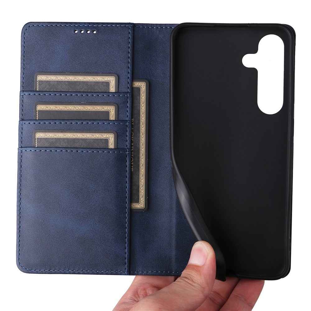 For Samsung Galaxy A57 5G Case RFID Blocking PU Leather Phone Wallet Cover - Blue