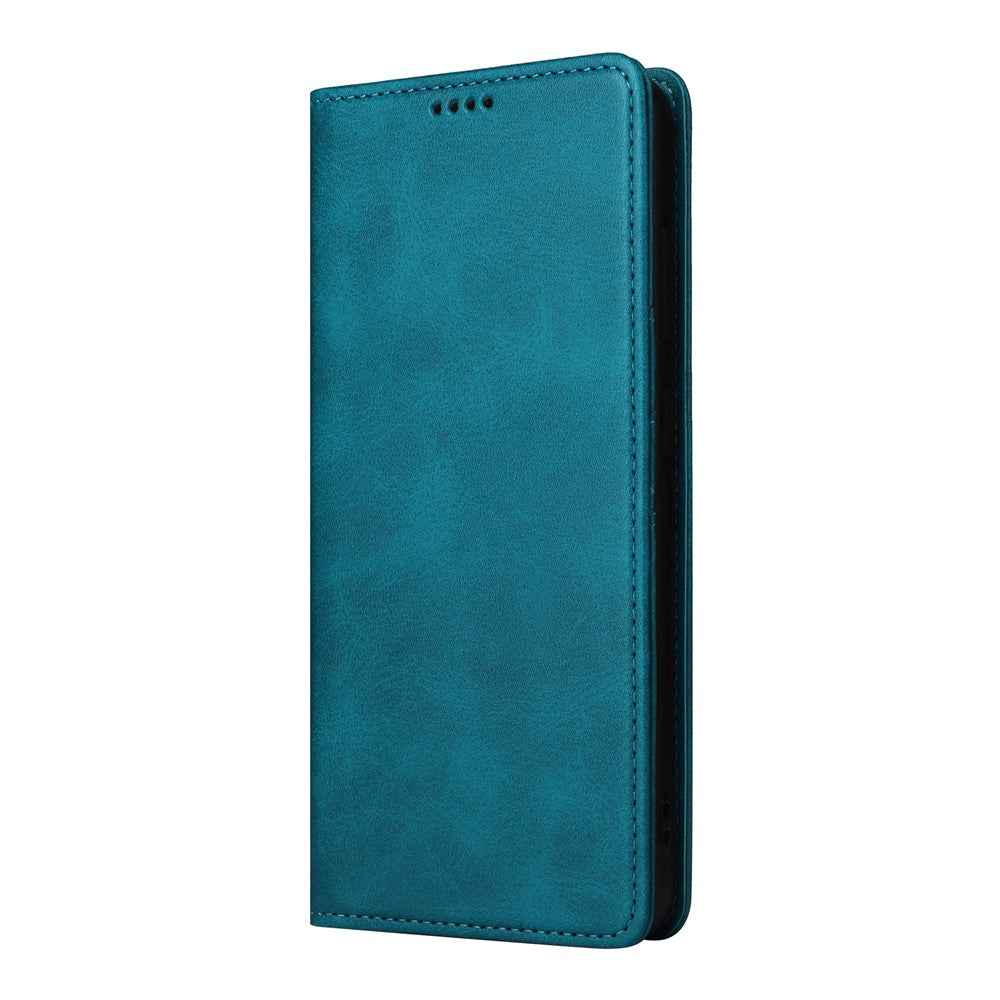 For Samsung Galaxy A57 5G Case RFID Blocking PU Leather Phone Wallet Cover - Peacock Blue
