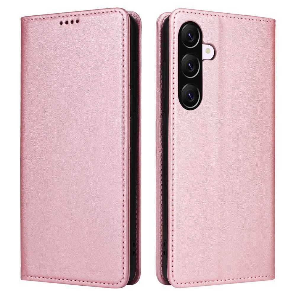 For Samsung Galaxy A57 5G Case RFID Blocking PU Leather Phone Wallet Cover - Pink