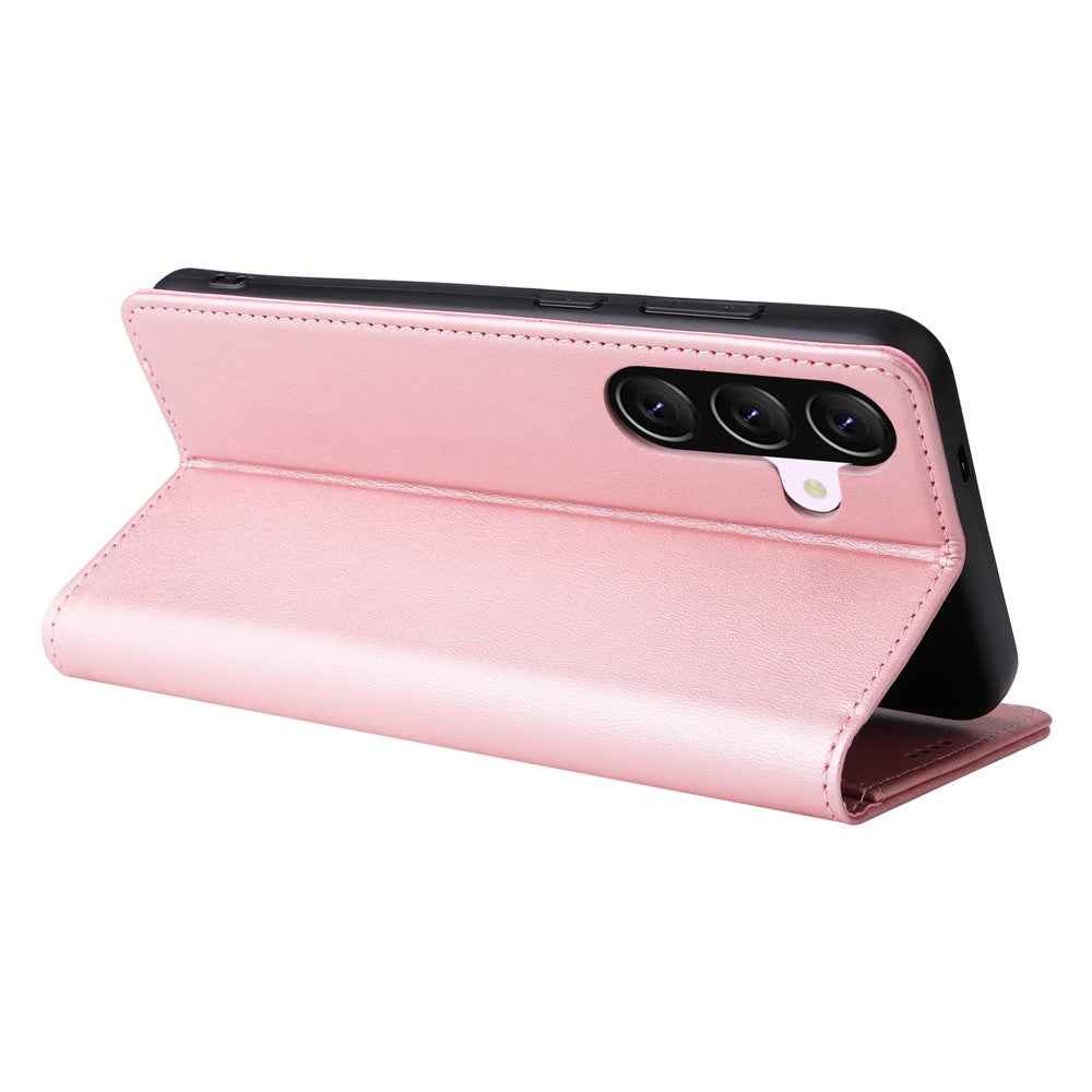 For Samsung Galaxy A57 5G Case RFID Blocking PU Leather Phone Wallet Cover - Pink