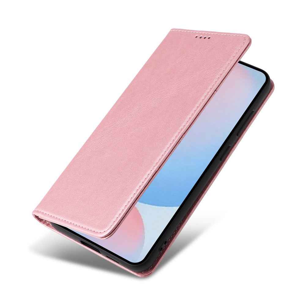 For Samsung Galaxy A57 5G Case RFID Blocking PU Leather Phone Wallet Cover - Pink