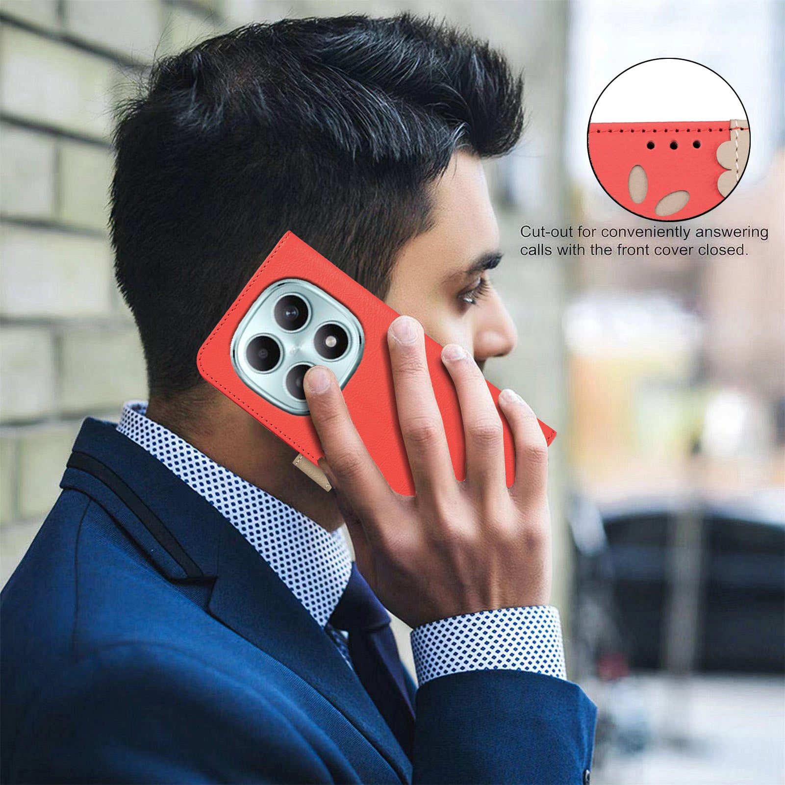 For Xiaomi Poco M8 5G / Redmi Note 15 5G (Global) / 15 4G (Global) Leather Case BINFEN COLOR BF36 Floral Pattern Phone Cover RFID Blocking Wallet Stand - Red