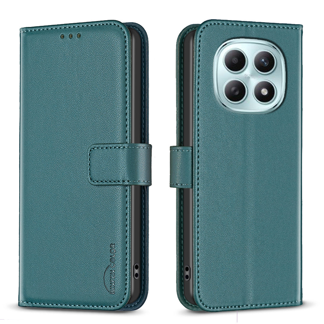 For Xiaomi Poco M8 5G / Redmi Note 15 5G (Global) / 15 4G (Global) Phone Case BINFEN COLOR BF17 Wallet Folio Flip Leather Cover - Green