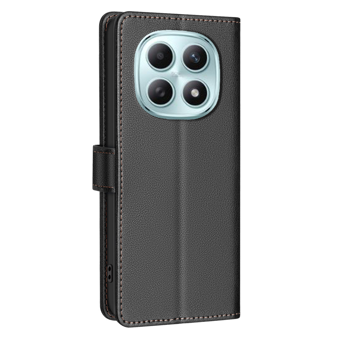 For Xiaomi Poco M8 5G / Redmi Note 15 5G (Global) / 15 4G (Global) Leather Case BINFEN COLOR BF32 Wallet RFID Blocking Phone Cover - Black