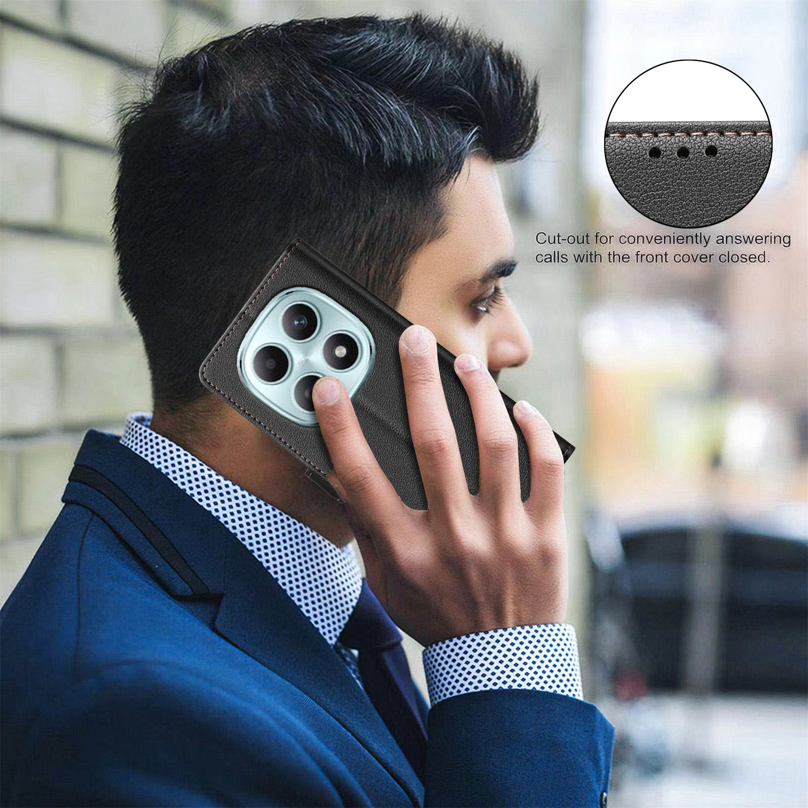For Xiaomi Poco M8 5G / Redmi Note 15 5G (Global) / 15 4G (Global) Leather Case BINFEN COLOR BF32 Wallet RFID Blocking Phone Cover - Black
