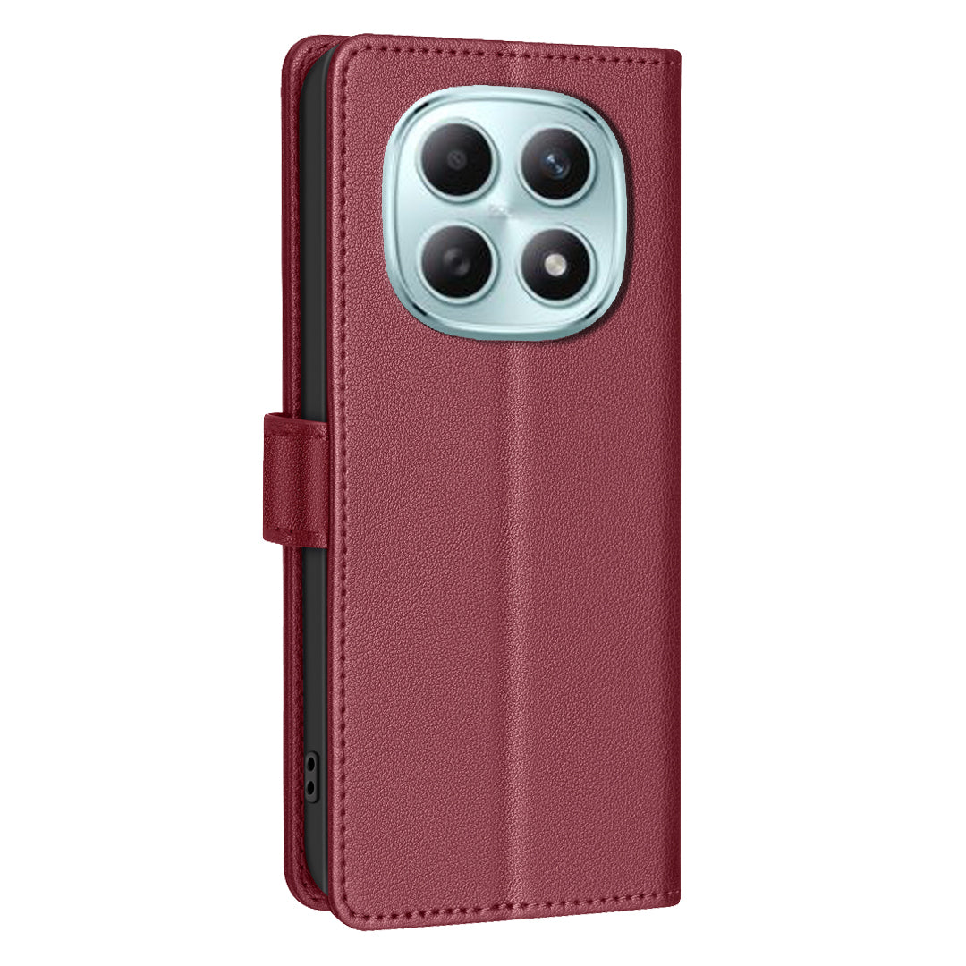 For Xiaomi Poco M8 5G / Redmi Note 15 5G (Global) / 15 4G (Global) Leather Case BINFEN COLOR BF32 Wallet RFID Blocking Phone Cover - Red