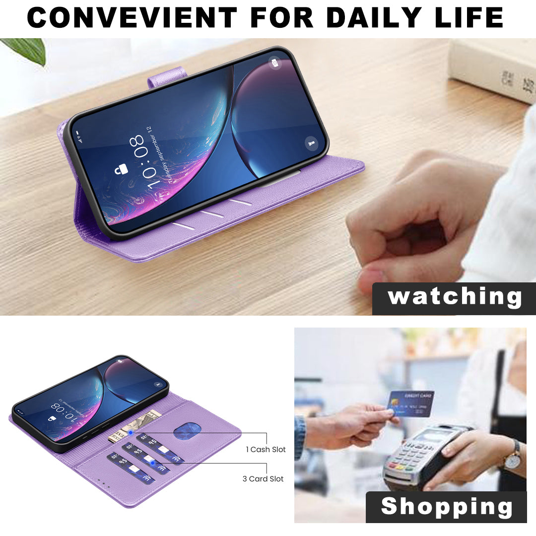 For Xiaomi Poco M8 5G / Redmi Note 15 5G (Global) / 15 4G (Global) Leather Case BINFEN COLOR BF32 Wallet RFID Blocking Phone Cover - Purple