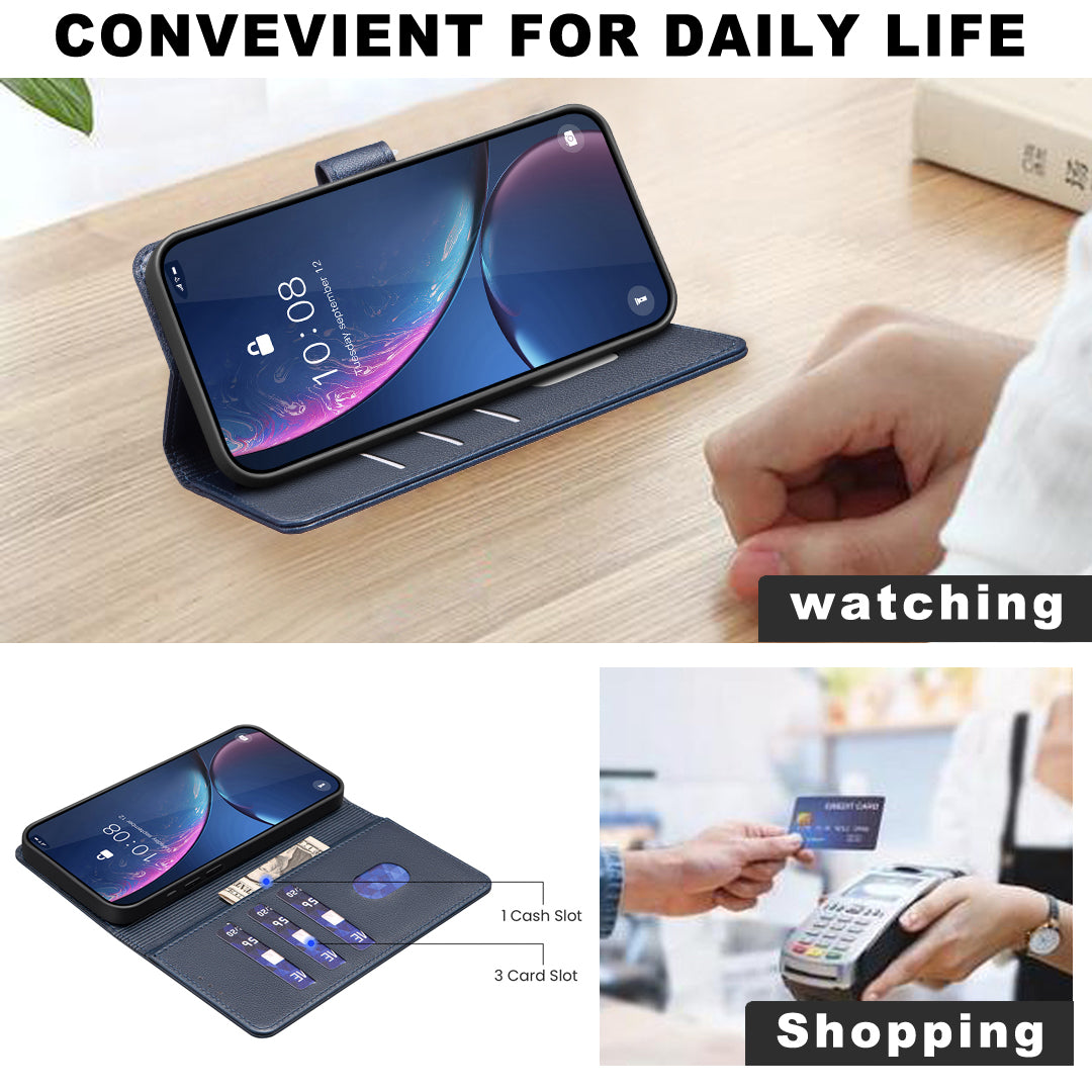 For Xiaomi Poco M8 5G / Redmi Note 15 5G (Global) / 15 4G (Global) Leather Case BINFEN COLOR BF32 Wallet RFID Blocking Phone Cover - Blue