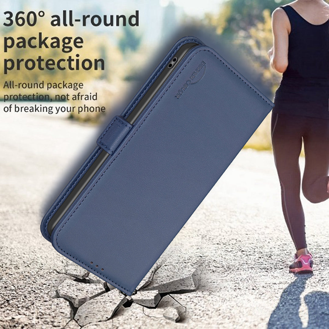 For Xiaomi Poco M8 5G / Redmi Note 15 5G (Global) / 15 4G (Global) Case BINFEN COLOR BF31 PU Leather Flip Folio Phone Wallet Cover - Blue
