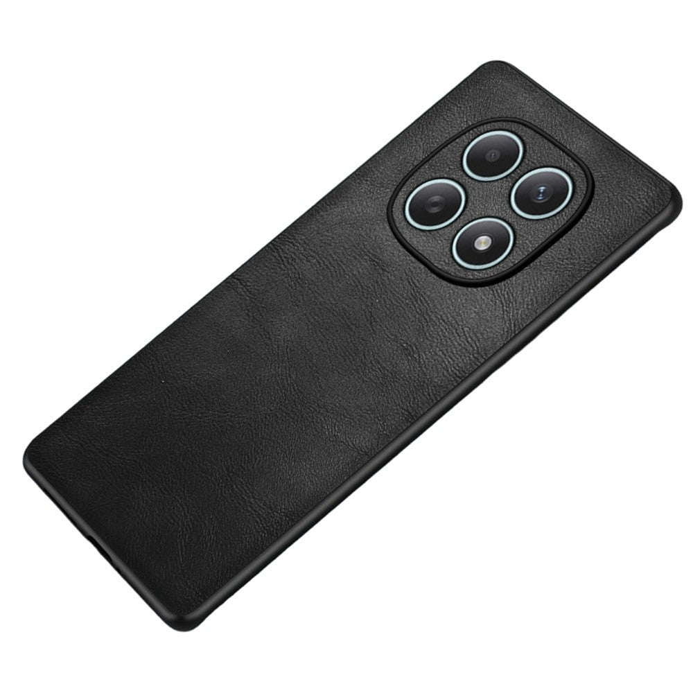Phone Case For Xiaomi Poco M8 5G / Redmi Note 15 5G (Global) / 15 4G (Global) Retro Leather Coated PC + TPU Phone Cover - Black