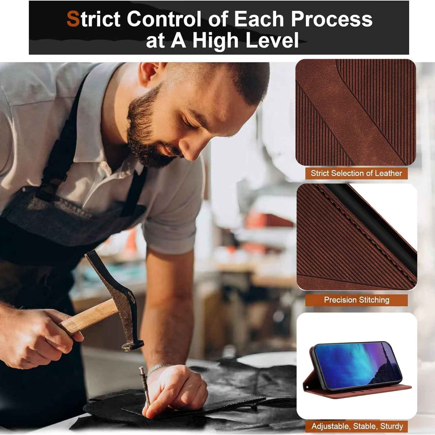 For Xiaomi 17 Ultra 5G Phone Cover Skin-touch Feel Leather Wallet Case with Stand - Brown