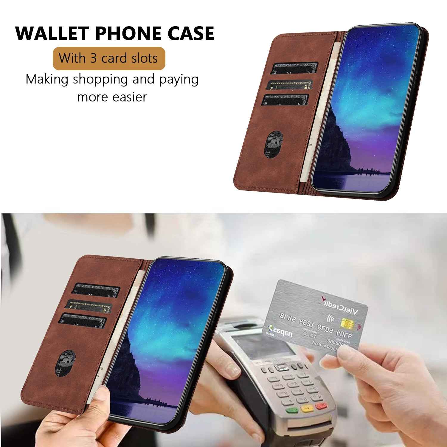 For Xiaomi 17 Ultra 5G Phone Cover Skin-touch Feel Leather Wallet Case with Stand - Brown