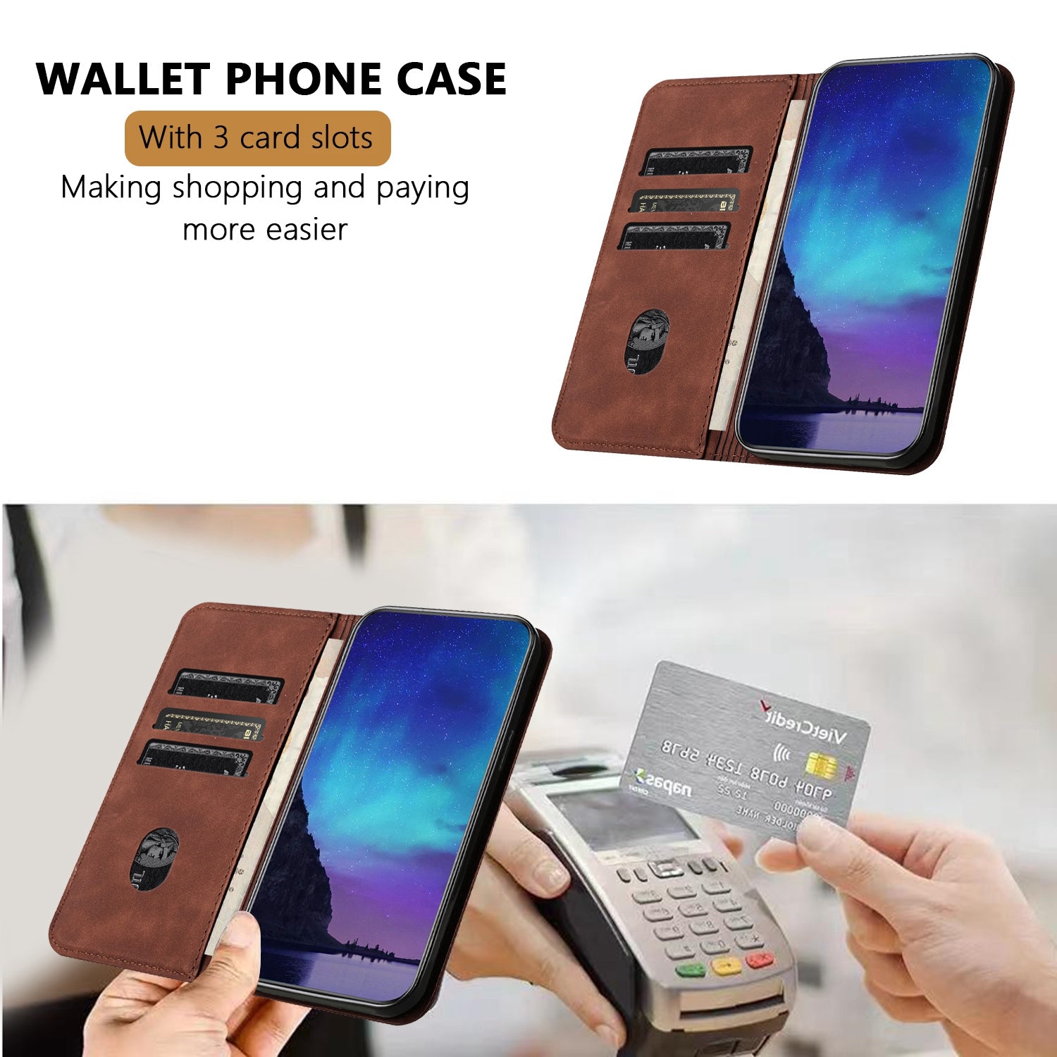 For Xiaomi Redmi Note 15 Pro 4G (Global) Phone Cover Skin-touch Feel Leather Wallet Case with Stand - Brown
