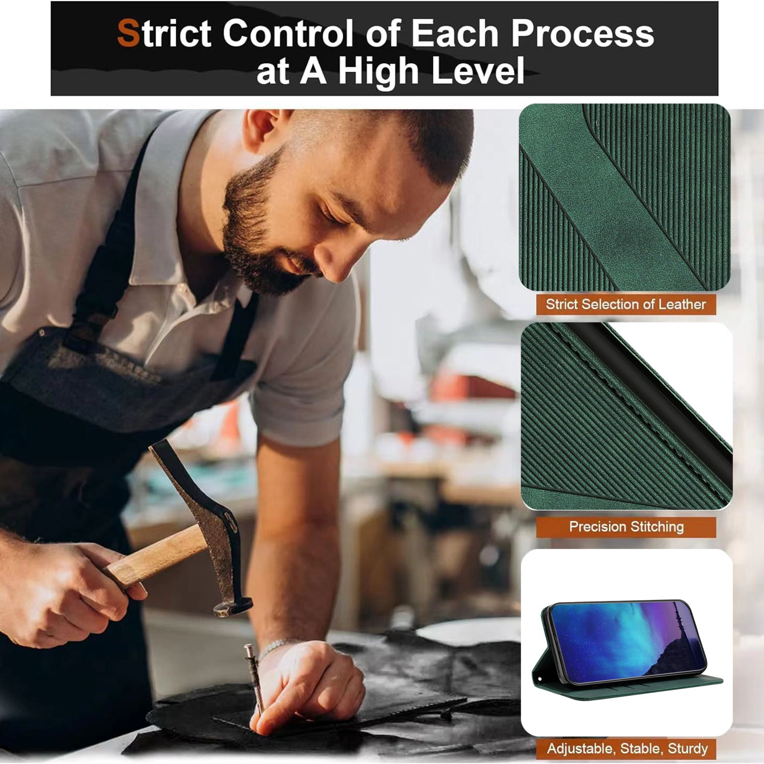 For Xiaomi Poco M8 Pro 5G / Redmi Note 15 Pro+ 5G (Global) Phone Cover Skin-touch Feel Leather Wallet Case with Stand - Green