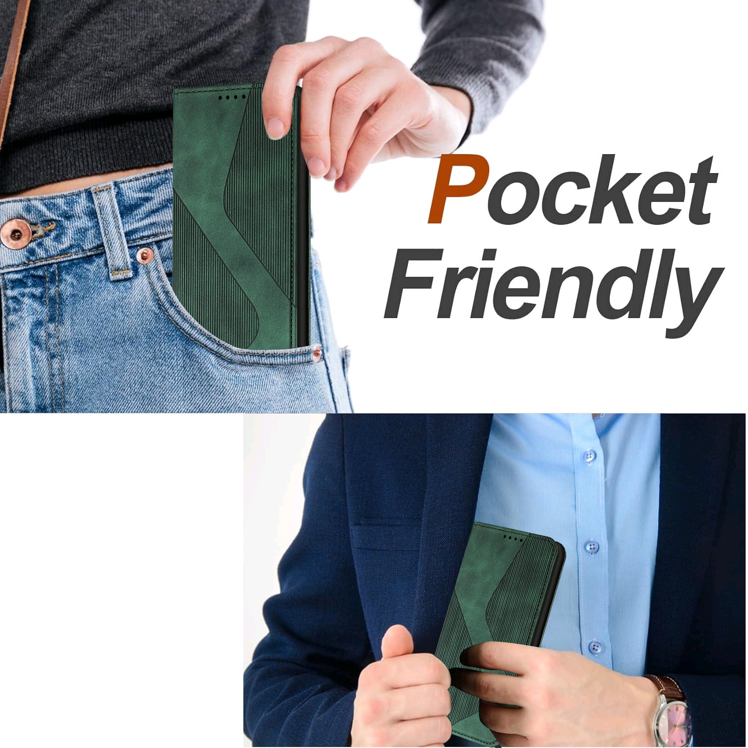 For Xiaomi Poco M8 Pro 5G / Redmi Note 15 Pro+ 5G (Global) Phone Cover Skin-touch Feel Leather Wallet Case with Stand - Green