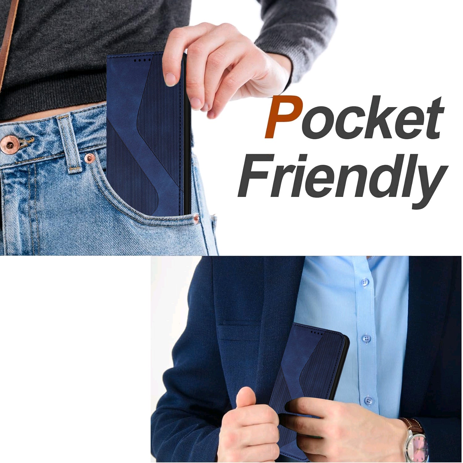 For Xiaomi Poco M8 Pro 5G / Redmi Note 15 Pro+ 5G (Global) Phone Cover Skin-touch Feel Leather Wallet Case with Stand - Blue
