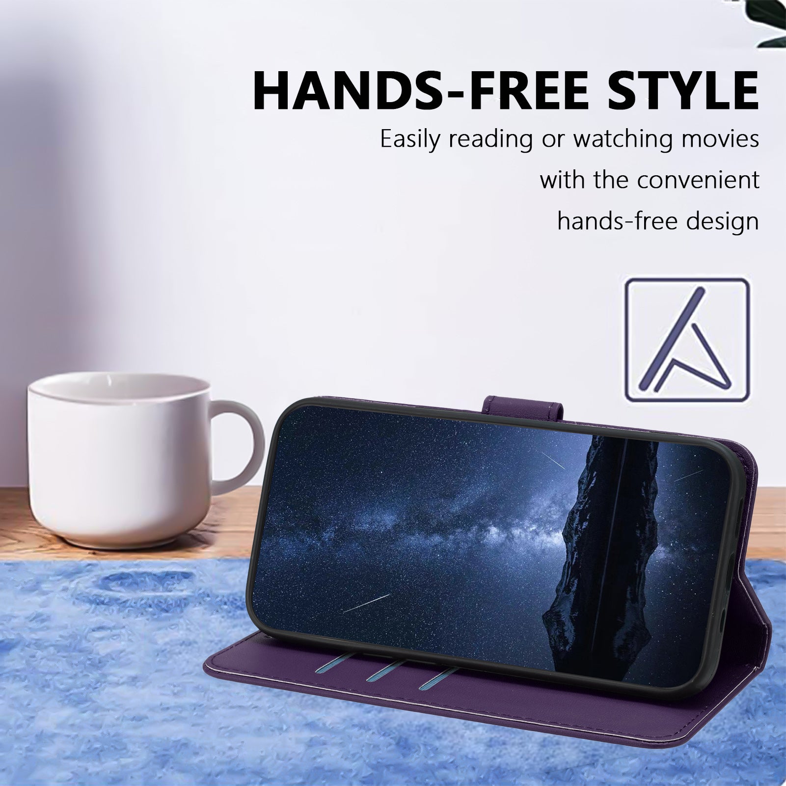 For Xiaomi Poco M8 5G / Redmi Note 15 5G (Global) / 15 4G (Global) Leather Case Wallet Stand Solid Color Anti Drop Phone Cover - Purple