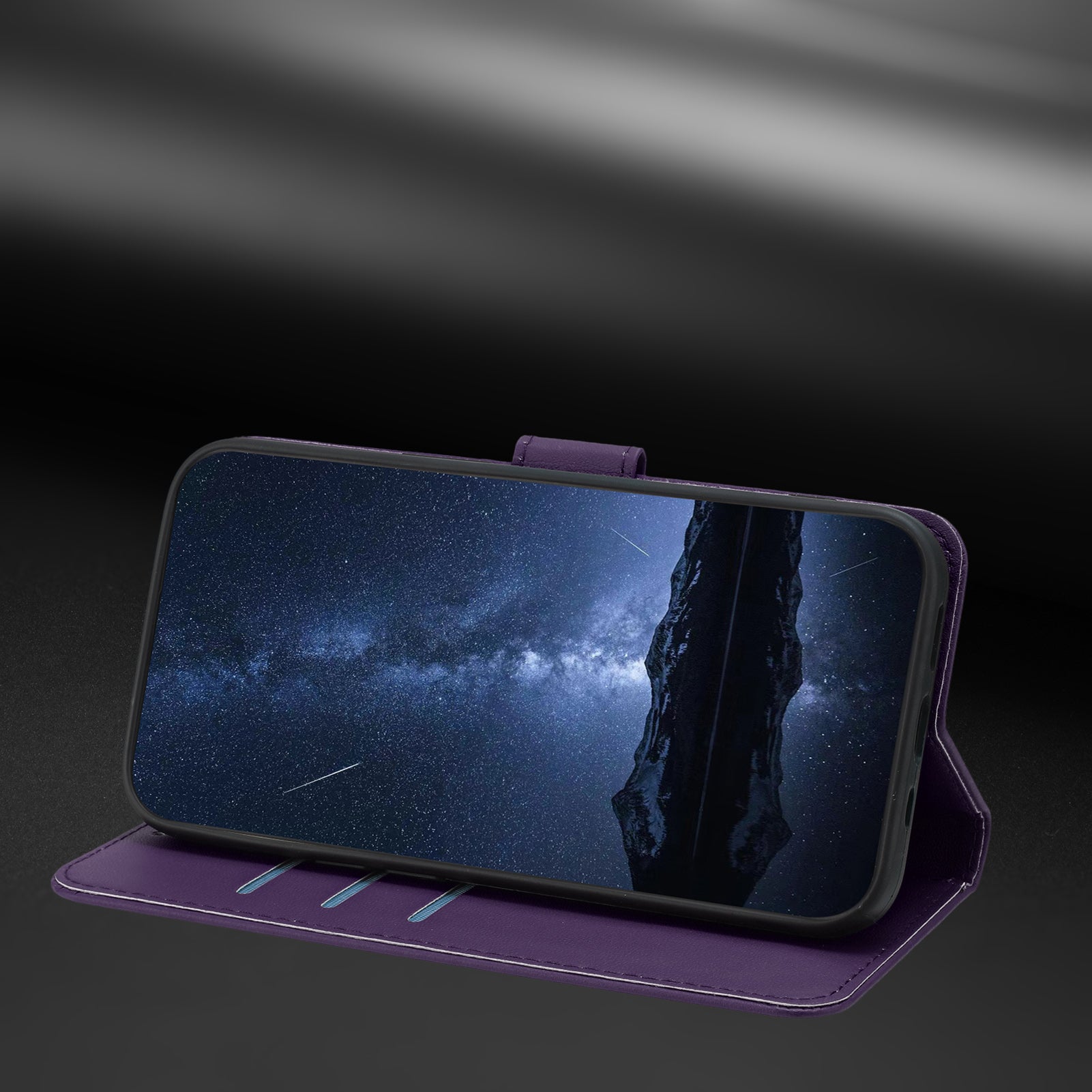 For Xiaomi Poco M8 5G / Redmi Note 15 5G (Global) / 15 4G (Global) Leather Case Wallet Stand Solid Color Anti Drop Phone Cover - Purple