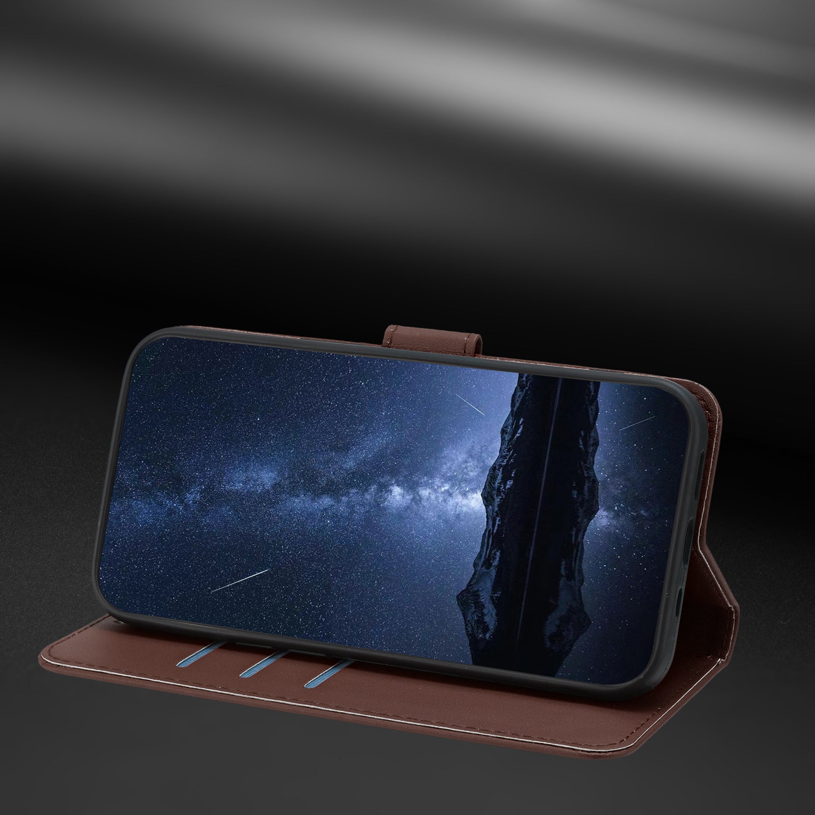 For Xiaomi Poco M8 5G / Redmi Note 15 5G (Global) / 15 4G (Global) Leather Case Wallet Stand Solid Color Anti Drop Phone Cover - Brown