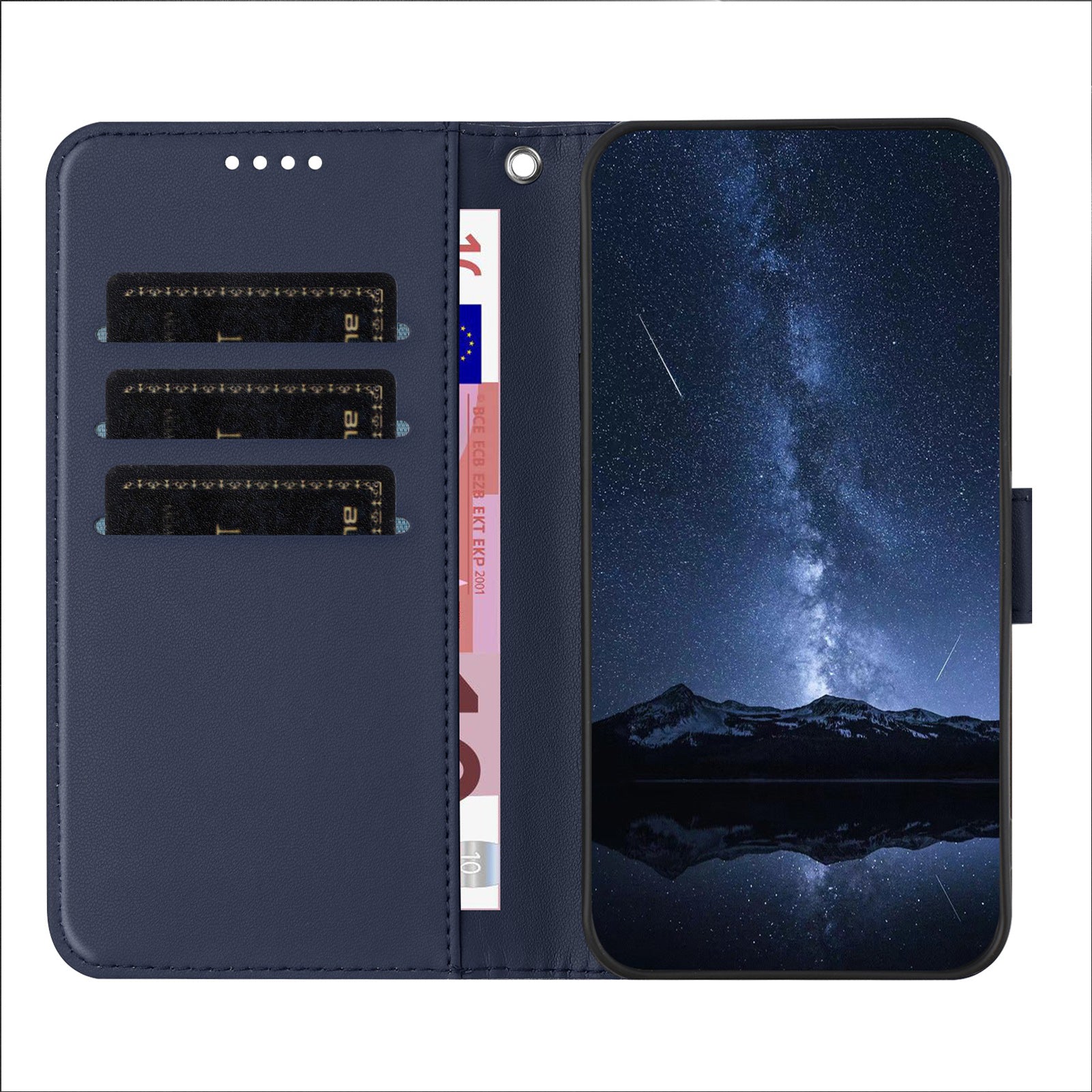 For Xiaomi Poco M8 5G / Redmi Note 15 5G (Global) / 15 4G (Global) Leather Case Wallet Stand Solid Color Anti Drop Phone Cover - Blue