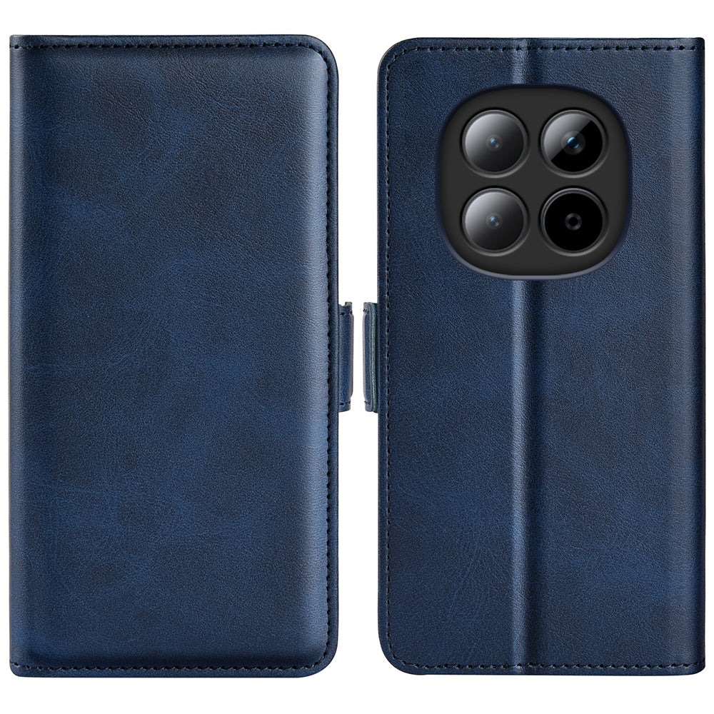 For Xiaomi Poco M8 5G / Redmi Note 15 5G (Global) Case Calf Texture Leather Wallet Phone Cover -  Blue