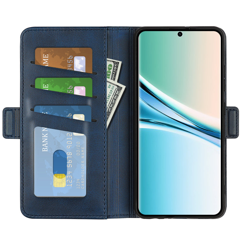 For Xiaomi Poco M8 5G / Redmi Note 15 5G (Global) Case Calf Texture Leather Wallet Phone Cover -  Blue