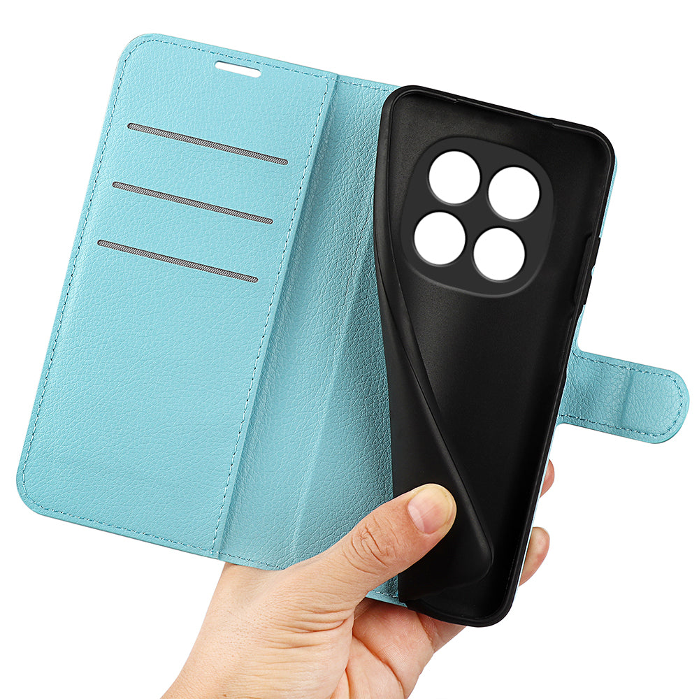 For Xiaomi Poco M8 5G / Redmi Note 15 5G (Global) Case Litchi Texture Shockproof Leather Wallet Phone Cover - Blue