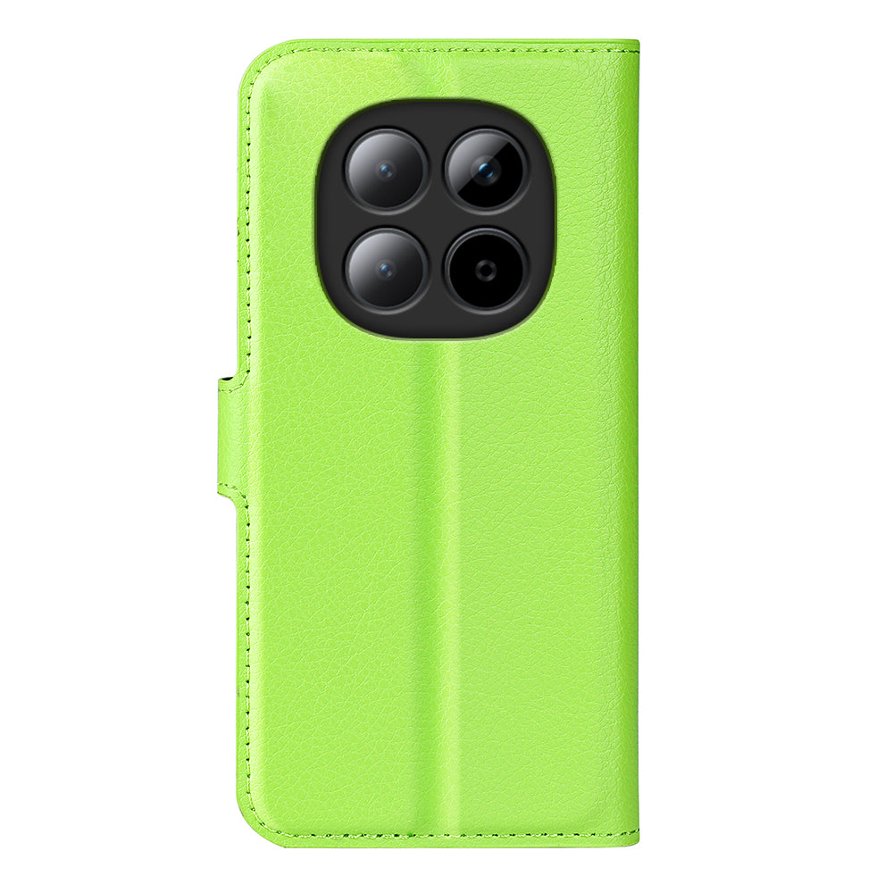 For Xiaomi Poco M8 5G / Redmi Note 15 5G (Global) Case Litchi Texture Shockproof Leather Wallet Phone Cover - Green