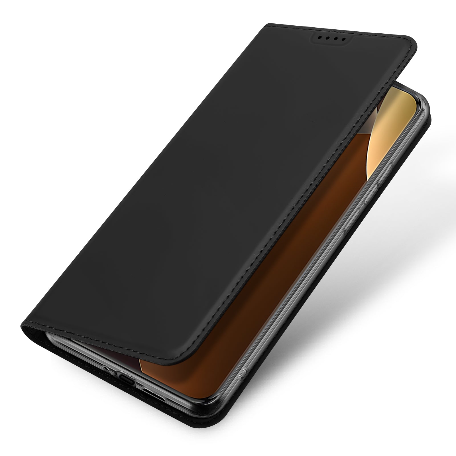 For Xiaomi Poco M8 Pro 5G / Redmi Note 15 Pro+ 5G (Global) Case DUX DUCIS Skin Pro Series Leather Stand Cover Card Holder - Black