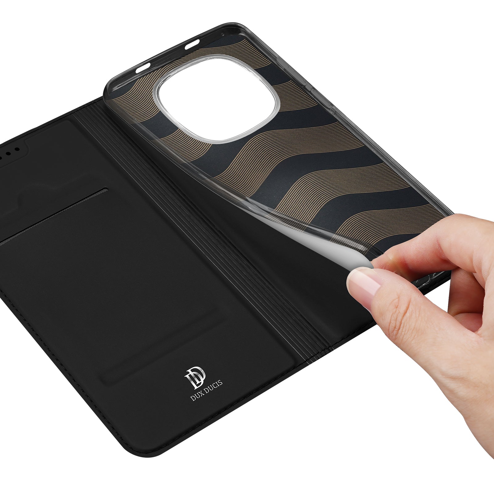For Xiaomi Redmi Note 15 Pro 5G (Global) Case DUX DUCIS Skin Pro Series Leather Stand Cover Card Holder - Black