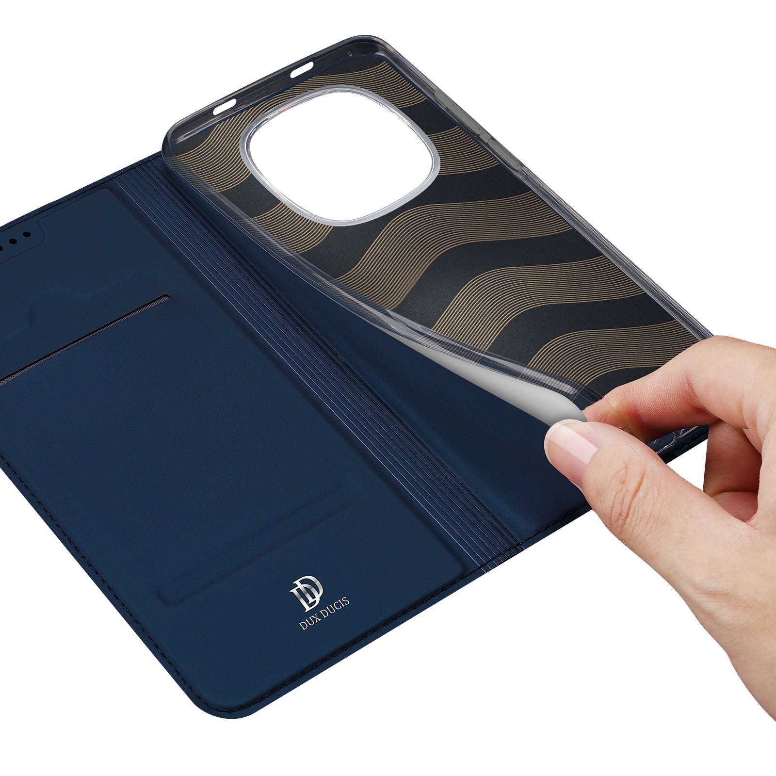 For Xiaomi Redmi Note 15 Pro 5G (Global) Case DUX DUCIS Skin Pro Series Leather Stand Cover Card Holder - Blue