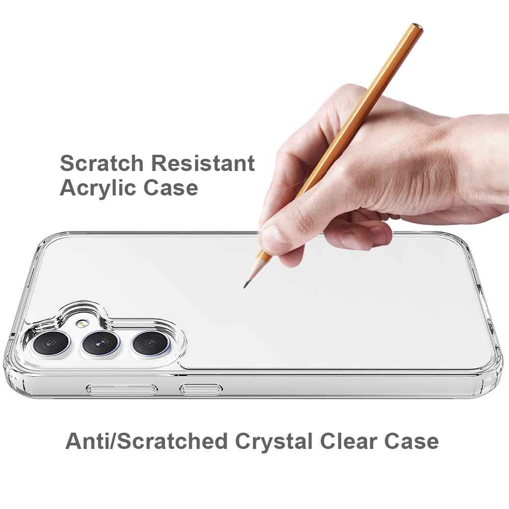 For Samsung Galaxy A57 5G Clear Phone Case TPU+Acrylic Shockproof Phone Back Cover - Clear