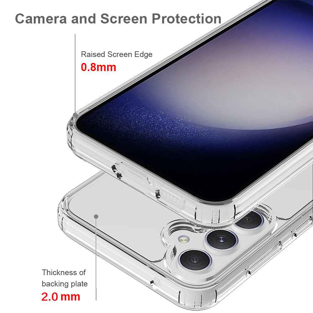 For Samsung Galaxy A57 5G Clear Phone Case TPU+Acrylic Shockproof Phone Back Cover - Clear