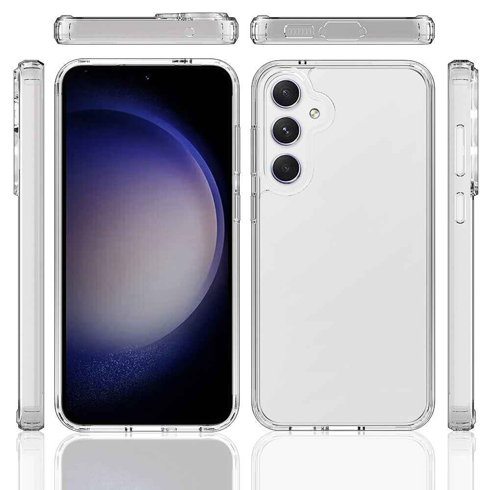 For Samsung Galaxy A57 5G Clear Phone Case TPU+Acrylic Shockproof Phone Back Cover - Clear