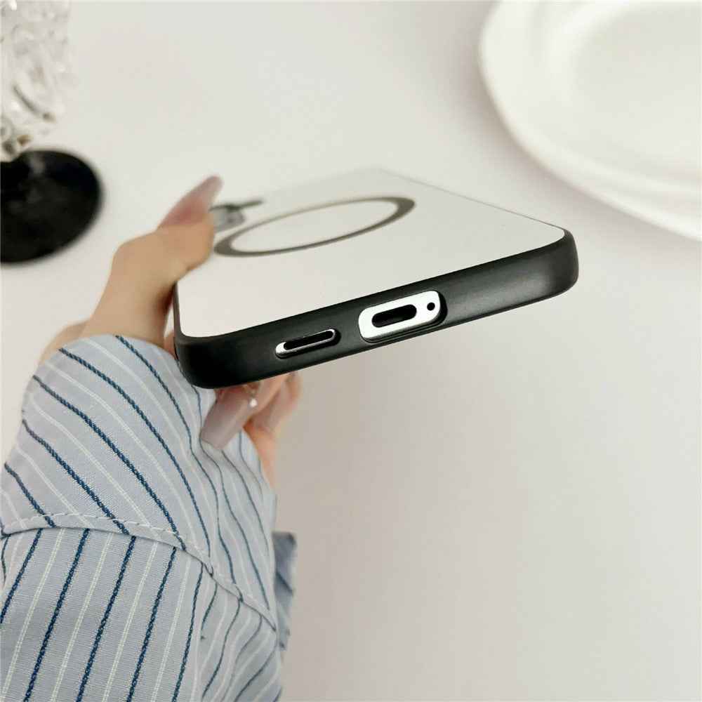 For Samsung Galaxy A57 5G Magnetic Case Anti-Drop PU Leather + PC Cover - Black