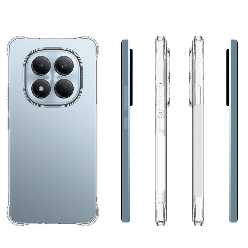 For Xiaomi Redmi Note 15 Pro 4G (Global) Clear TPU Case WANLONFENG TM Series 2.0mm Phone Back Cover - Transparent