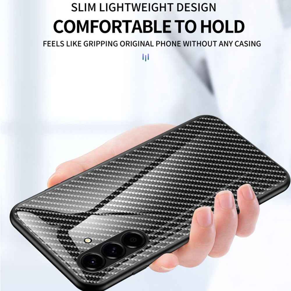 For Samsung Galaxy A57 5G Case Tempered Glass Shockproof Phone Cover - Golden Fiber