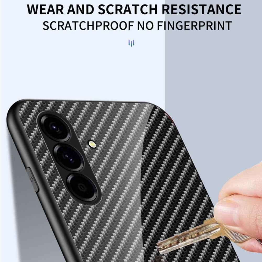 For Samsung Galaxy A57 5G Case Tempered Glass Shockproof Phone Cover - Golden Fiber
