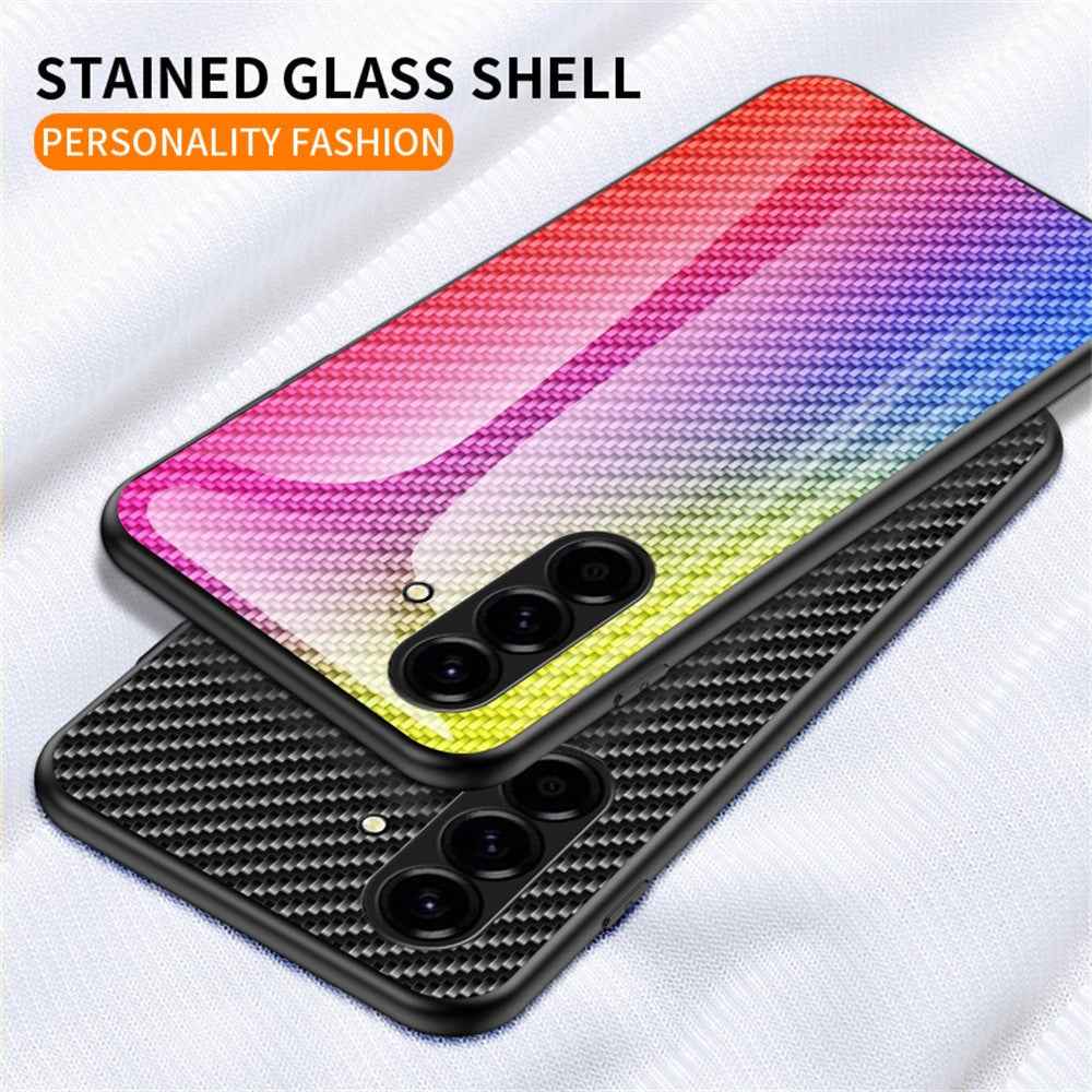 For Samsung Galaxy A57 5G Case Tempered Glass Shockproof Phone Cover - Golden Fiber