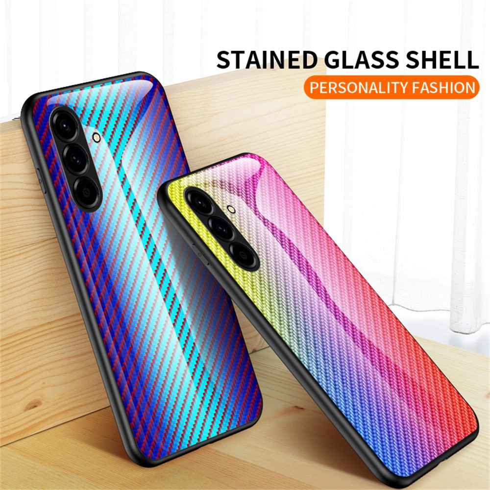 For Samsung Galaxy A57 5G Case Tempered Glass Shockproof Phone Cover - Golden Fiber