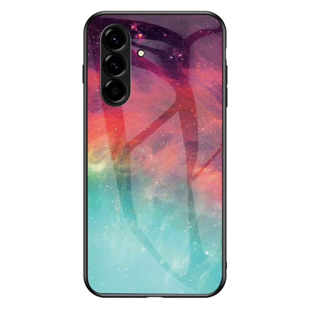 For Samsung Galaxy A57 5G Case Starry Sky Pattern Tempered Glass Phone Cover - Color Starry Sky