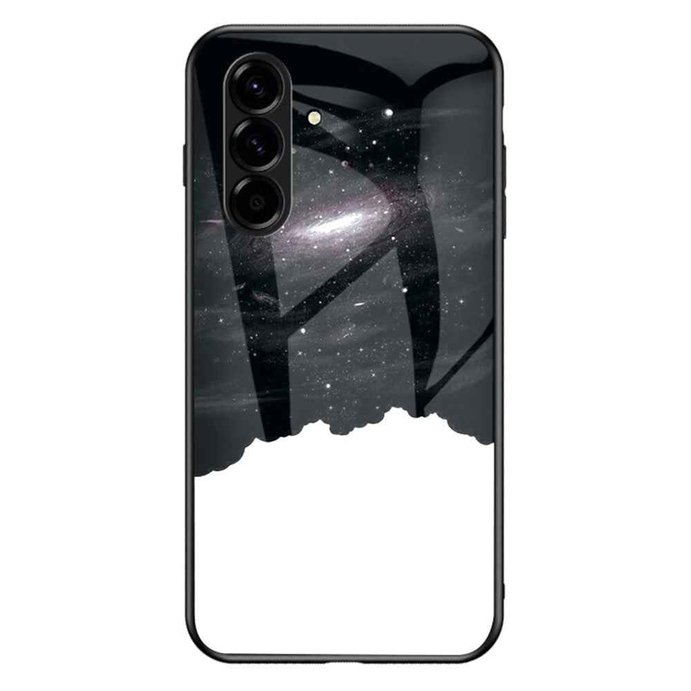 For Samsung Galaxy A57 5G Case Starry Sky Pattern Tempered Glass Phone Cover - Cosmic Starry Sky