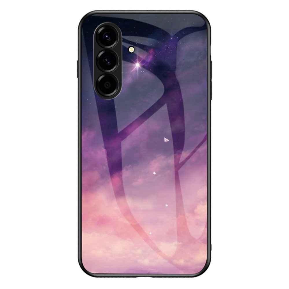 For Samsung Galaxy A57 5G Case Starry Sky Pattern Tempered Glass Phone Cover - Dream Starry Sky